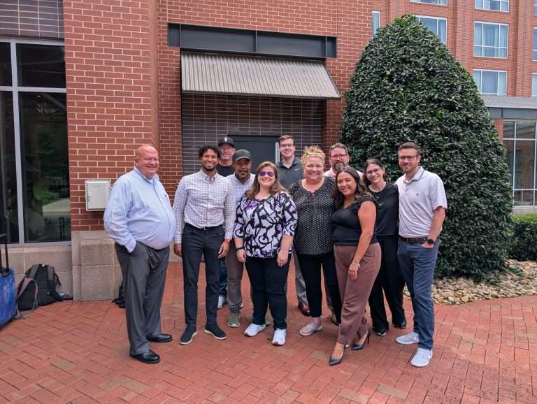 William with his team